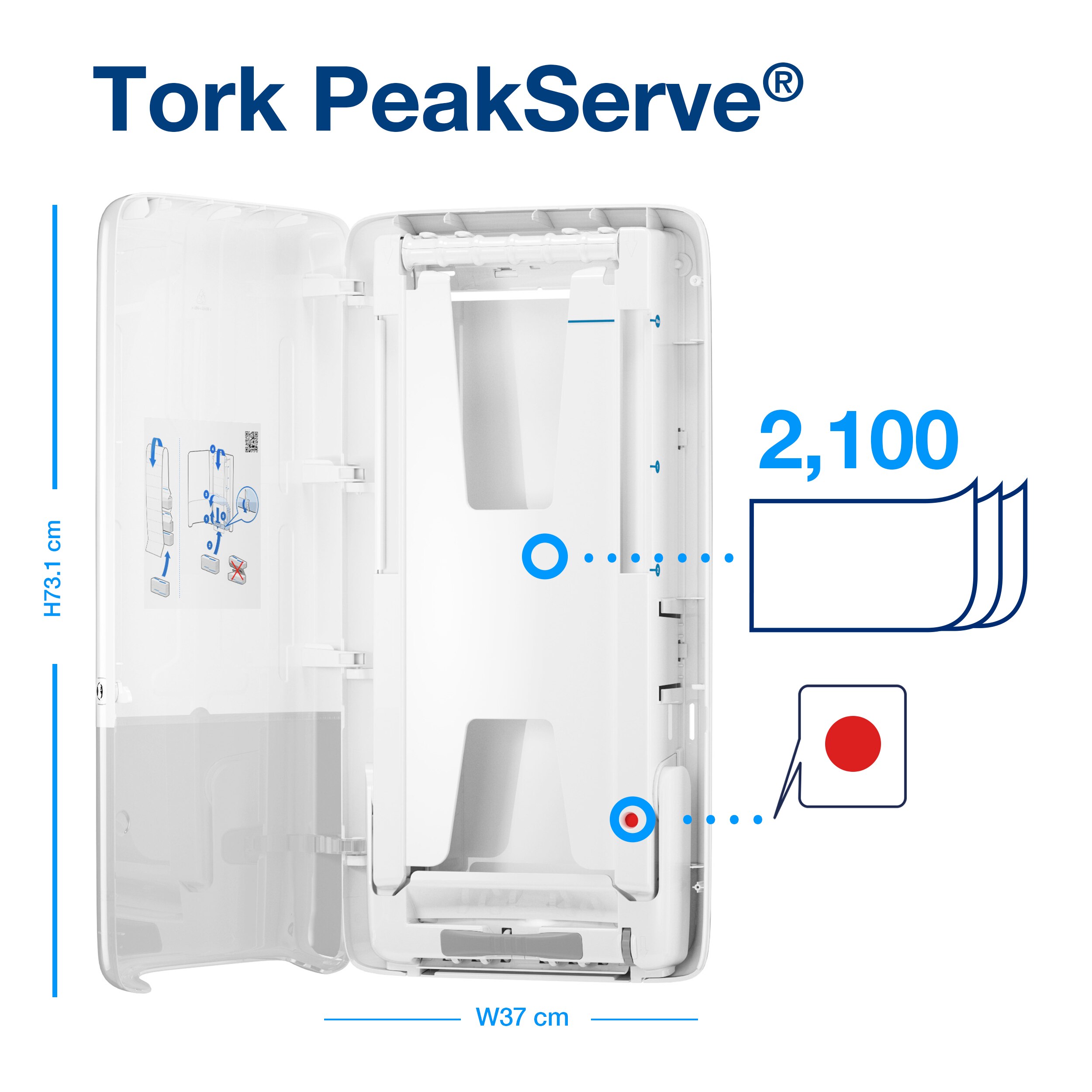 IGEFA ROIN 552500 Tork PeakServe® zásobník na navazující papírové ručníky 1